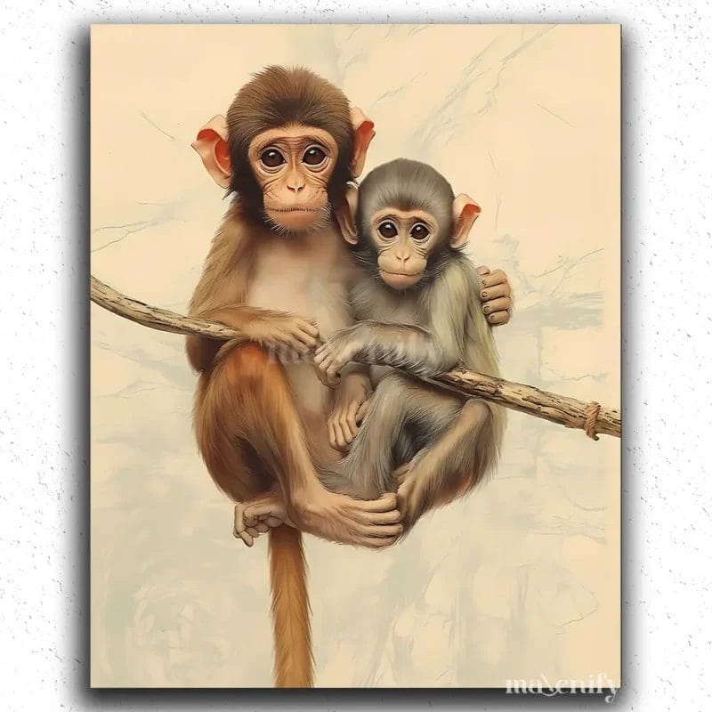 Baby Monkey with Mother