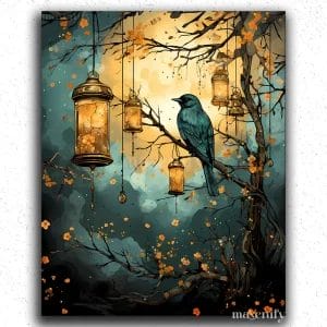 Bird and Lanterns