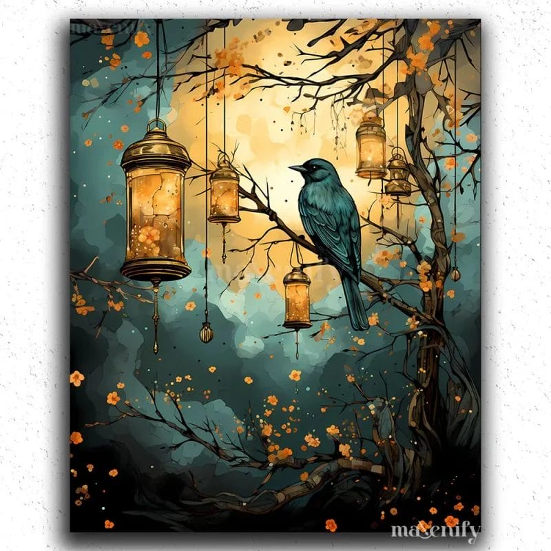 Bird and Lanterns