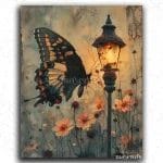 Butterflies near Lamp