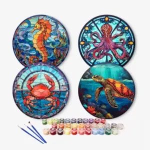 The Sea Life Placemats (4 Pieces) - Paint by number