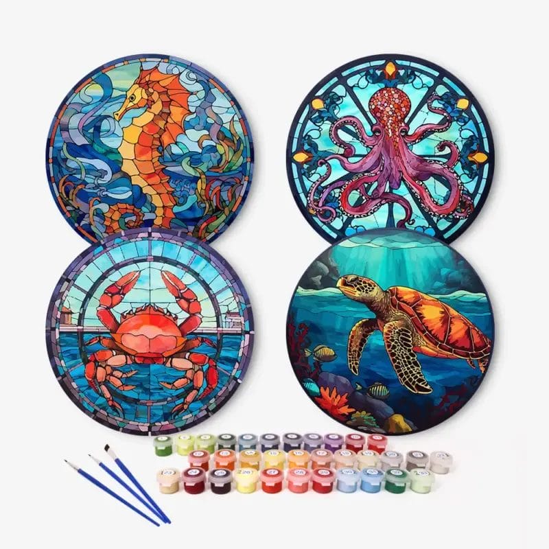 The Sea Life Placemats (4 Pieces) - Paint by number