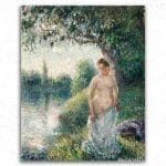Woman near the Bank Camille Pissarro