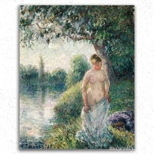 Woman near the Bank Camille Pissarro