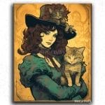 Witch with Cat