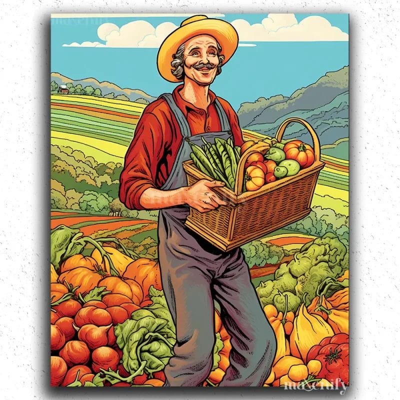 Farmer with Vegetables