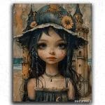 Flower Hat on a Girl