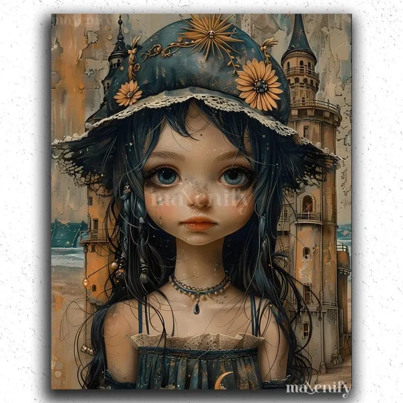 Flower Hat on a Girl
