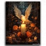 Holy Dove and Candle