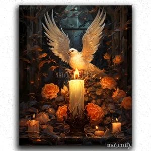 Holy Dove and Candle