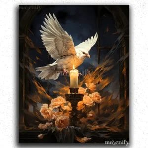 Candle and Holy Dove