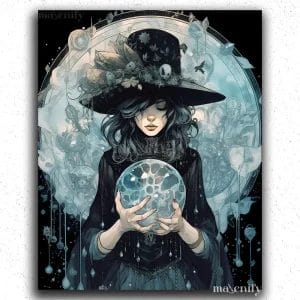 Crystal Witch with Hat