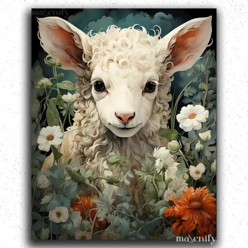 Cute White Llama