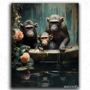 Cute Monkeys in Jungle