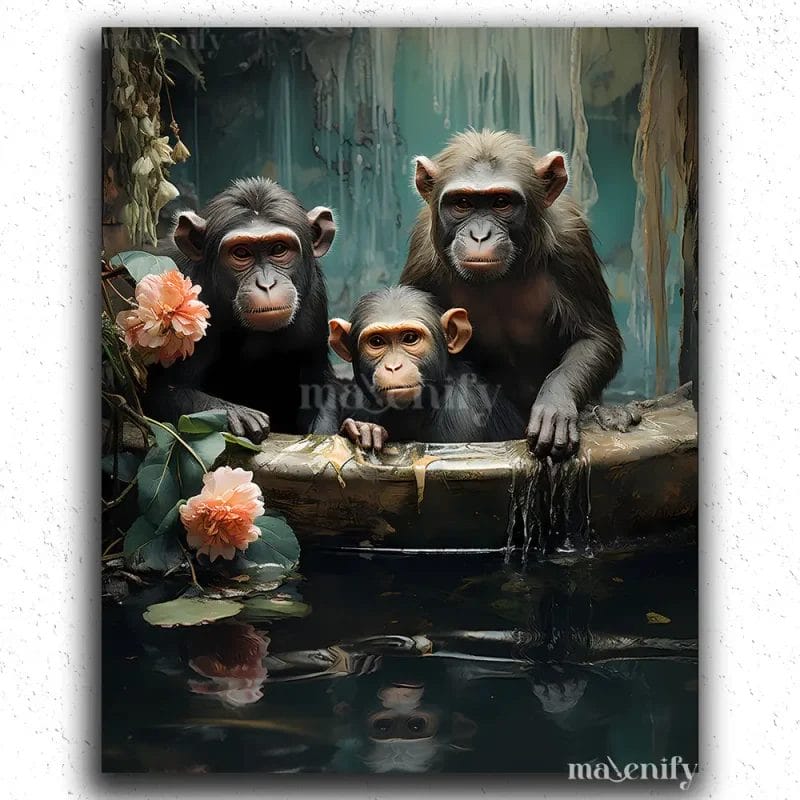 Cute Monkeys in Jungle