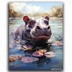 Cute Safari Hippo