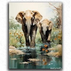 Cute Safari Elephants