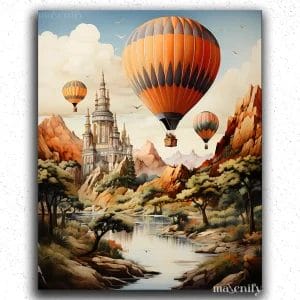 Hot Balloons Flying in Dubai