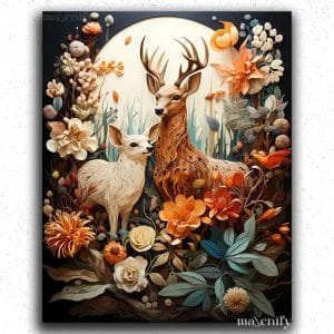 Cute Reindeer in Spring