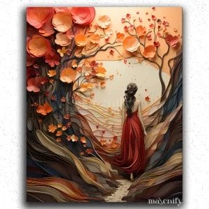 Majestic Woman and Flowers