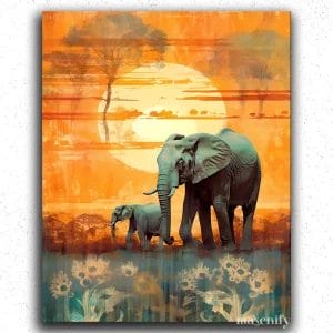 Elephant with Baby