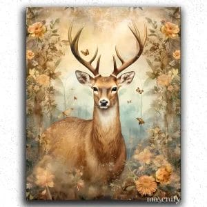 Reindeer in Enchanted Garden