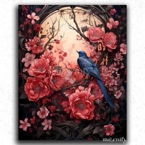 Valentines Flowers and Sparrow