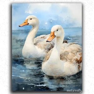 Majestic Swan Couple