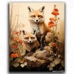 Cute Foxes in Jungle
