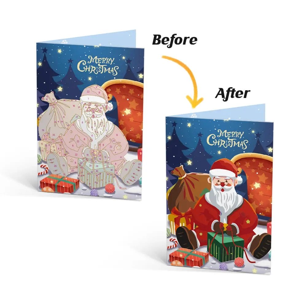Christmas Cards 1 - Paint by Numbers Christmas Cards