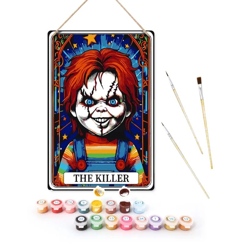 Scary Doll Halloween DIY Metal Poster