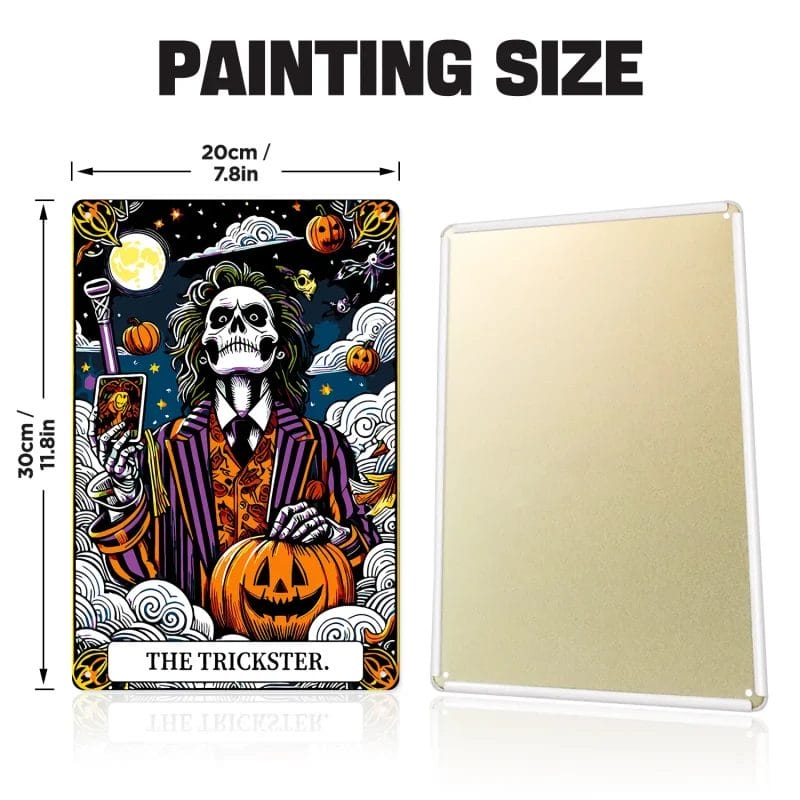 Trickster Halloween DIY Metal Poster
