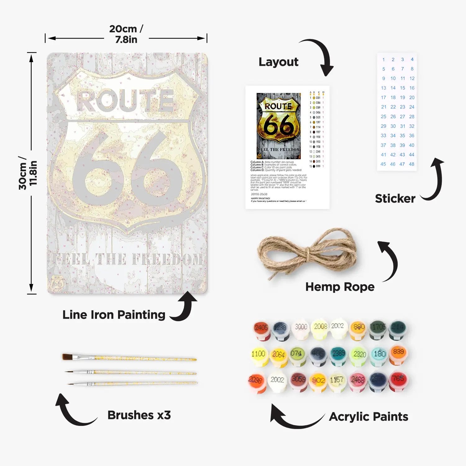 Route 66 DIY Metal Bar Poster
