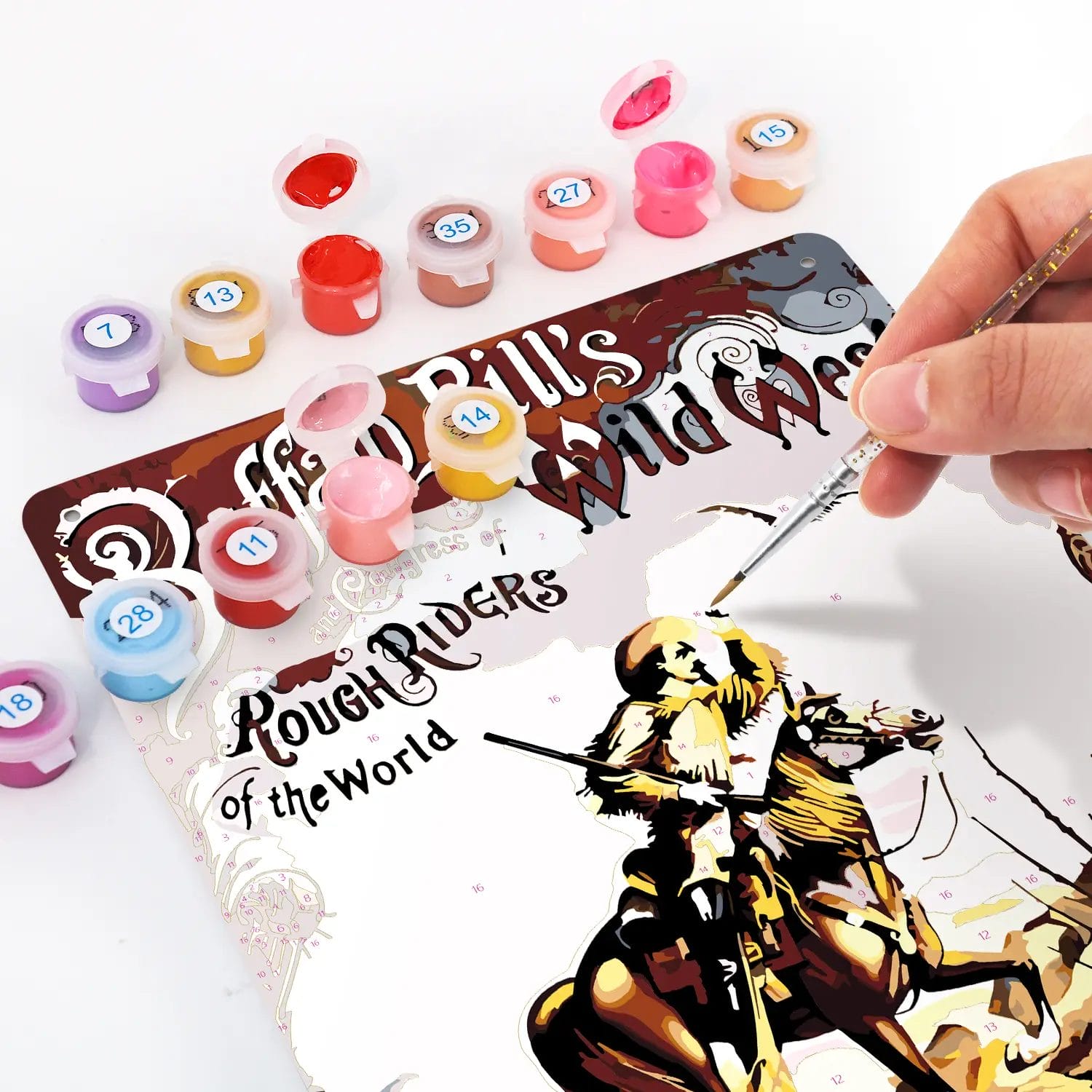 Rough Riders DIY Metal Poster 4 - Paint by Numbers 17 14 - Paint by Numbers