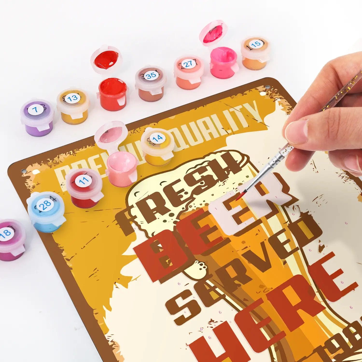 Fresh Beer Served Here - DIY Metal Poster