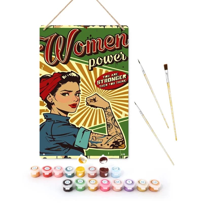 Woman Power DIY Metal Poster
