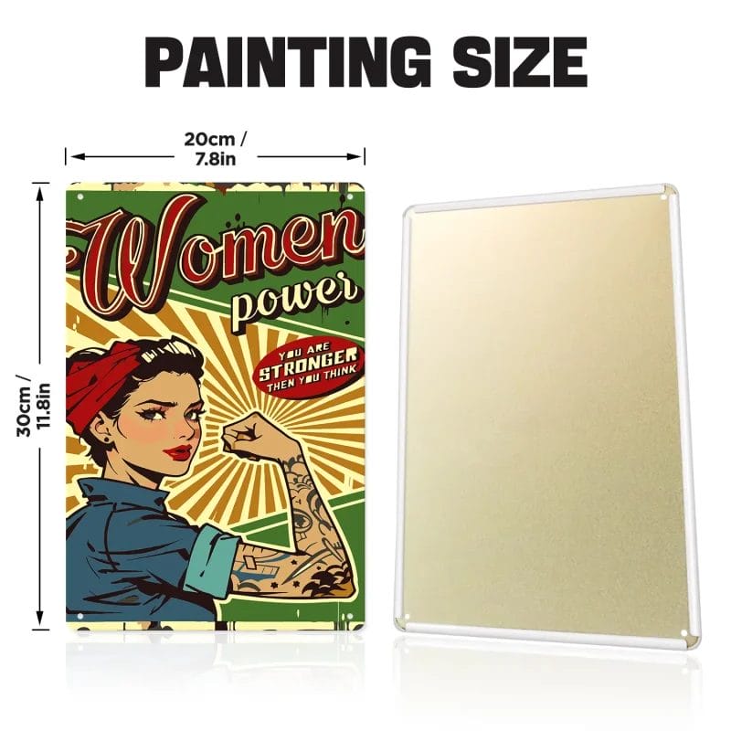 Woman Power DIY Metal Poster
