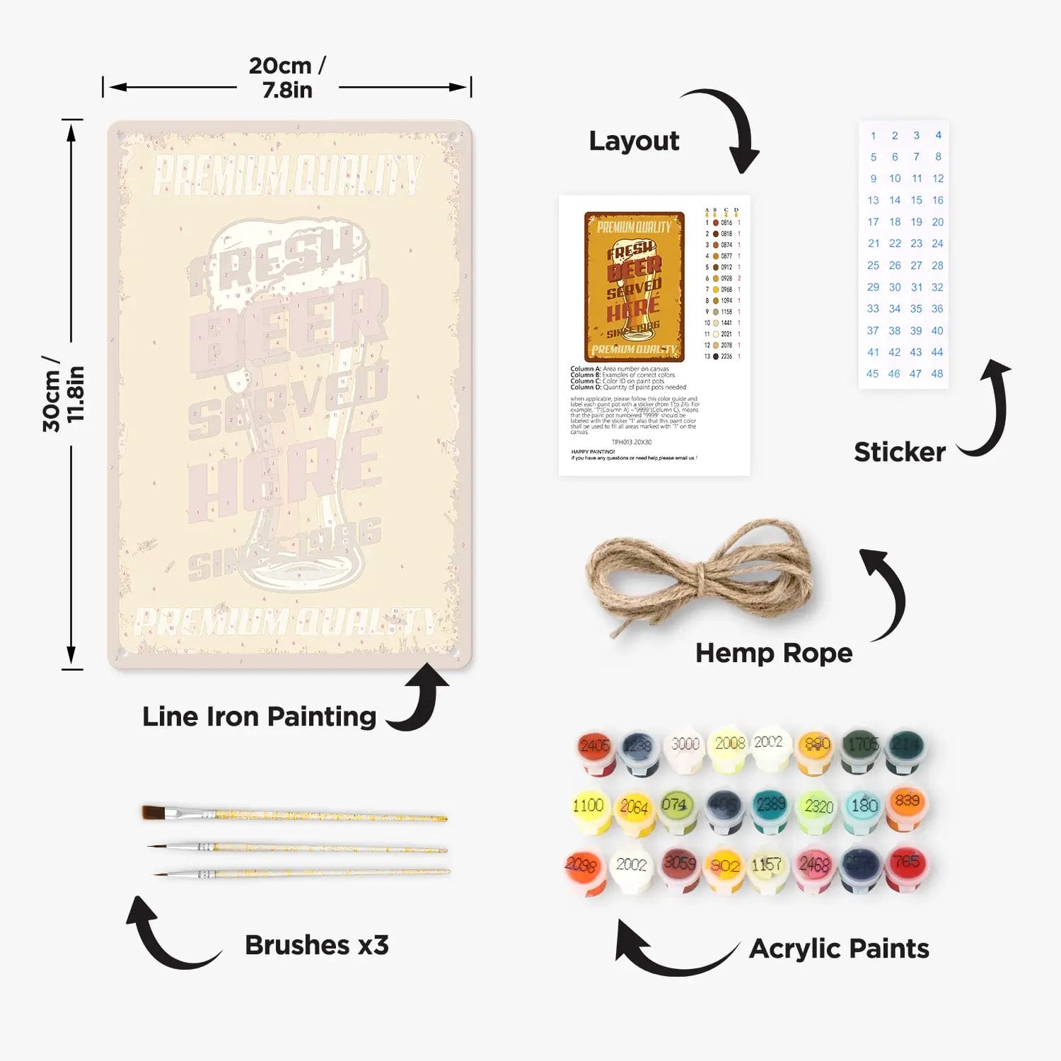 Fresh Beer Served Here - DIY Metal Poster