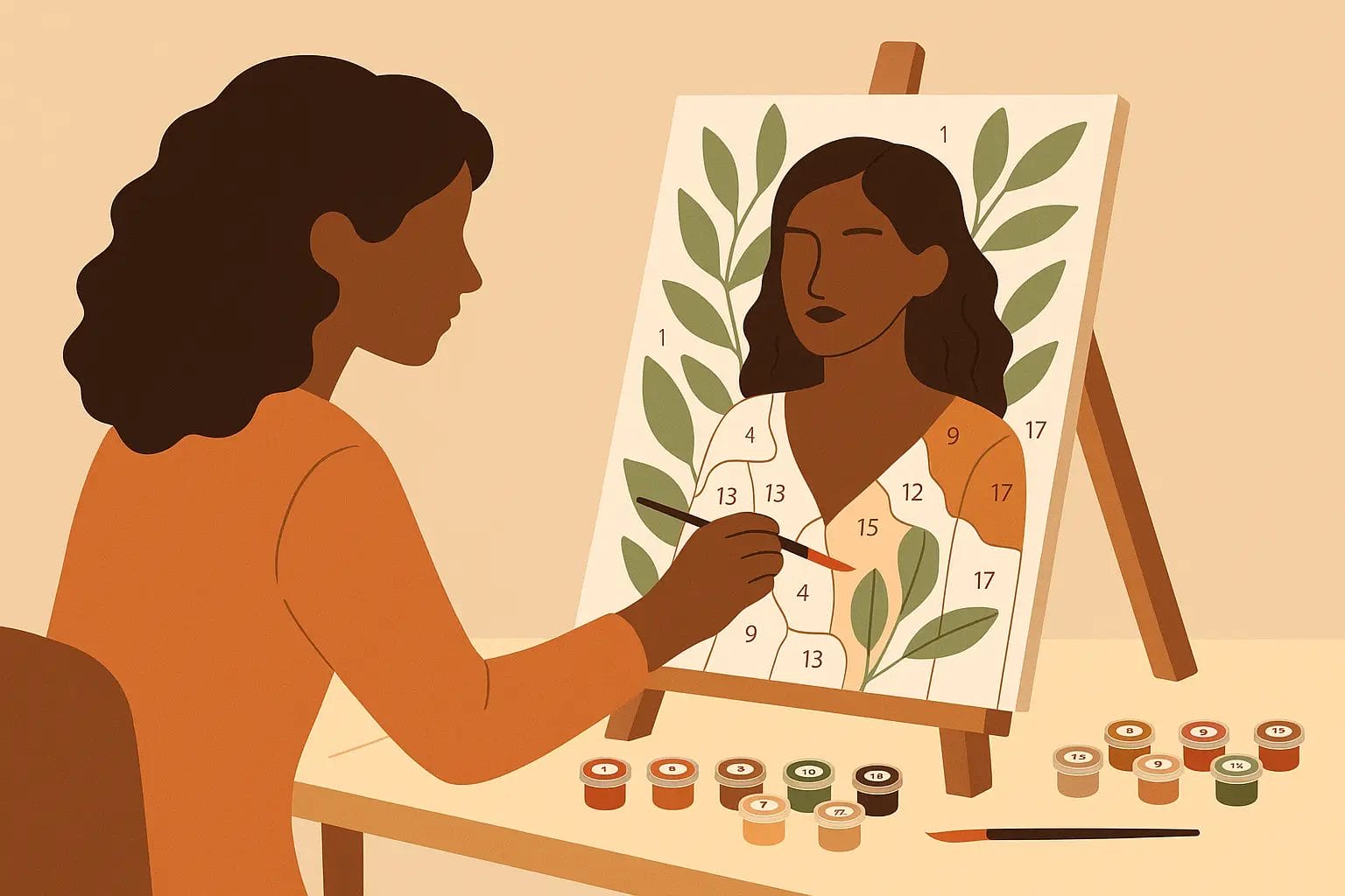 Step-by-Step Guide to Painting Your First Paint by Numbers Canvas 7 - Paint by Numbers Advance to medium areas - Paint by Numbers
