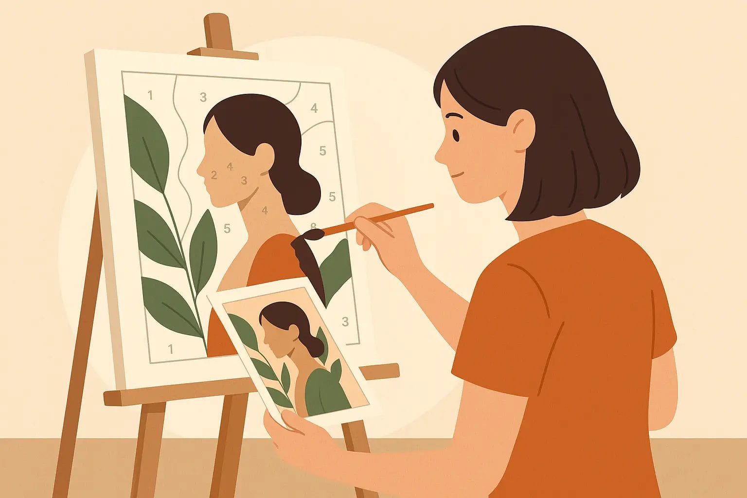 Step-by-Step Guide to Painting Your First Paint by Numbers Canvas 8 - Paint by Numbers Assessment of progress