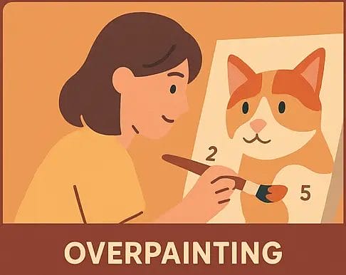 7 Beginner Mistakes That Could Ruin Your Painting Canvas (+ Easy Fixes!) 3 - Paint by Numbers Over paint - Paint by Numbers