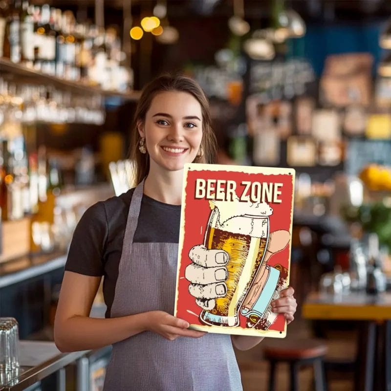 Beer Zone DIY Metal Poster