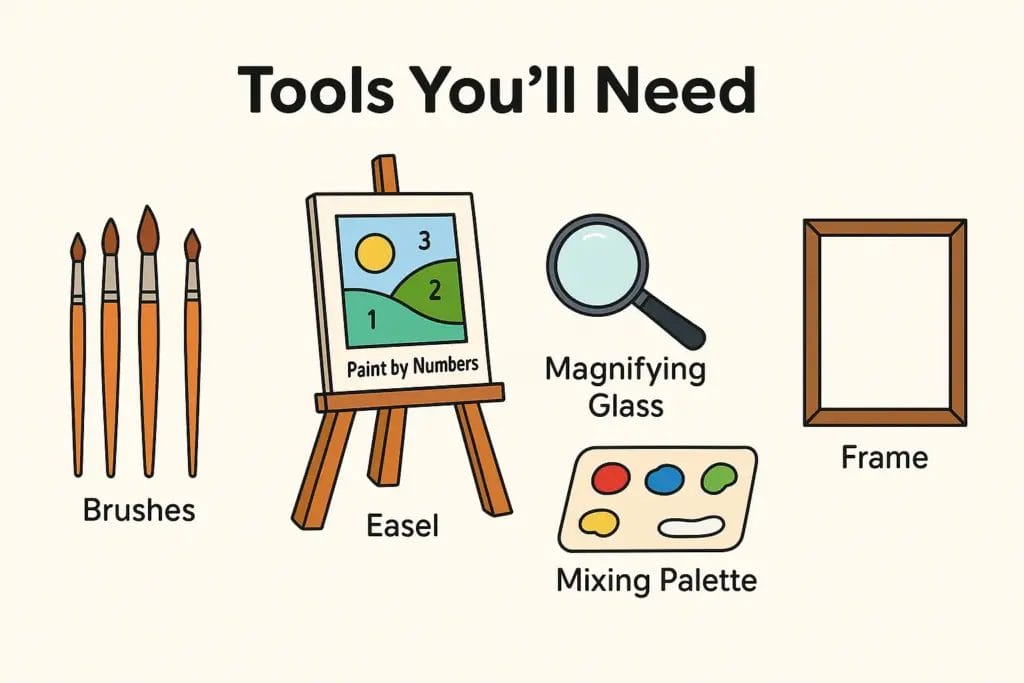 Ultimate Guide to Paint by Numbers for Beginners 12 - Paint by Numbers Tools required for paint by numbers