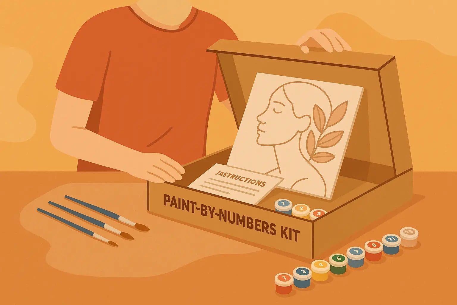 Step-by-Step Guide to Painting Your First Paint by Numbers Canvas 3 - Paint by Numbers Unpacking a Paint by Numbers Kit