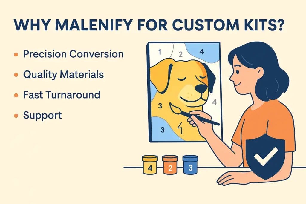 How to Create a Personalized Paint by Numbers Masterpiece from Your Photos 6 - Paint by Numbers Why Malenify for Custom Kits?