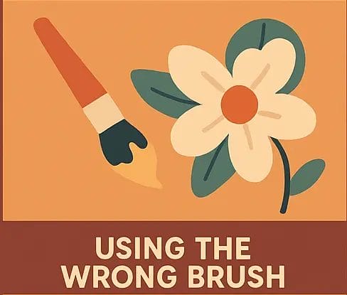 7 Beginner Mistakes That Could Ruin Your Painting Canvas (+ Easy Fixes!) 4 - Paint by Numbers Wrong Brush - Paint by Numbers